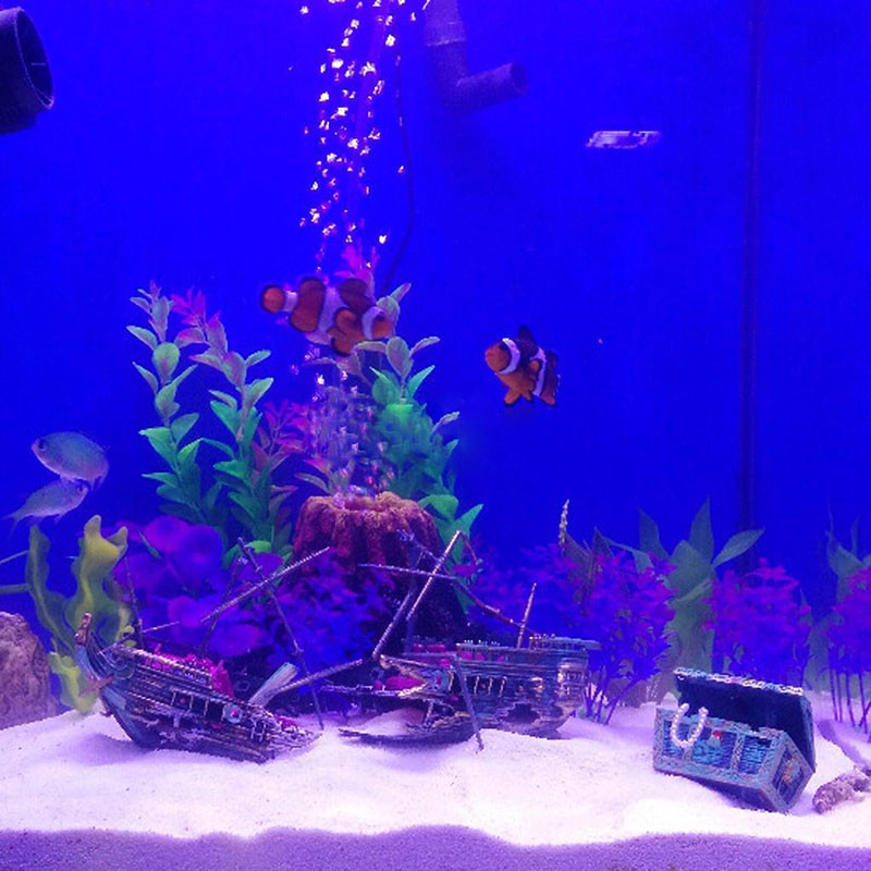 زخرفة حوض السمك الاصطناعي ، دي - مراجعة Aquarium Marina وسعره