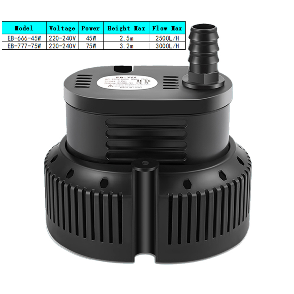 45/75 واط 2500-3000L/H غاطسة م - مراجعة Marine Aquarium Temperature وسعره
